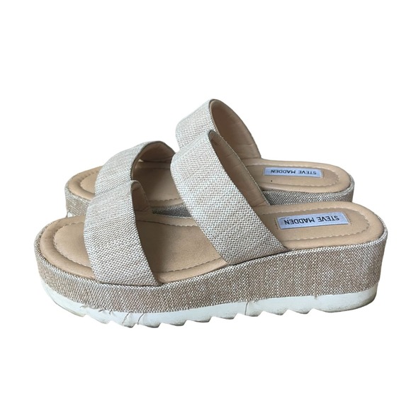 Steve Madden Women's Defuse Espadrille Wedge Sandal Raffia Size 10 - Picture 6 of 8